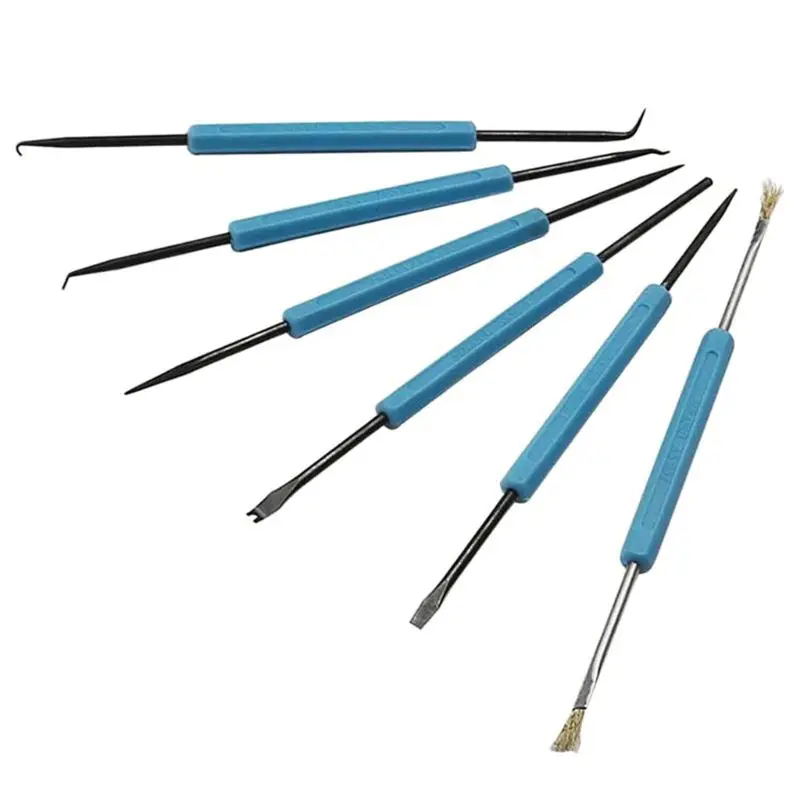 Инструменты для припоя, Yeeco, 6 шт., двухсторонняя помощь для пайки, электронные инструменты для ремонта, набор сварочных аксессуаров с синим He