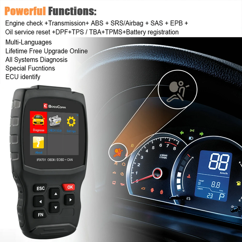 Autek IFIX710 полная система OBD2 автомобильный диагностический инструмент ABS SRS EPB DPF Сброс системы контроля срока службы масла для hyundai Toyota OBD Автомобильный сканер