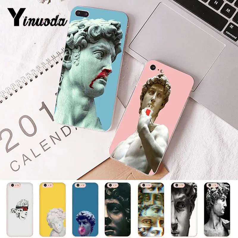 

Yinuoda Funny David Statue TPU Soft Silicone Phone Case for iPhone X XS MAX 6 6S 7 7plus 8 8Plus 5 5S XR 10 Case