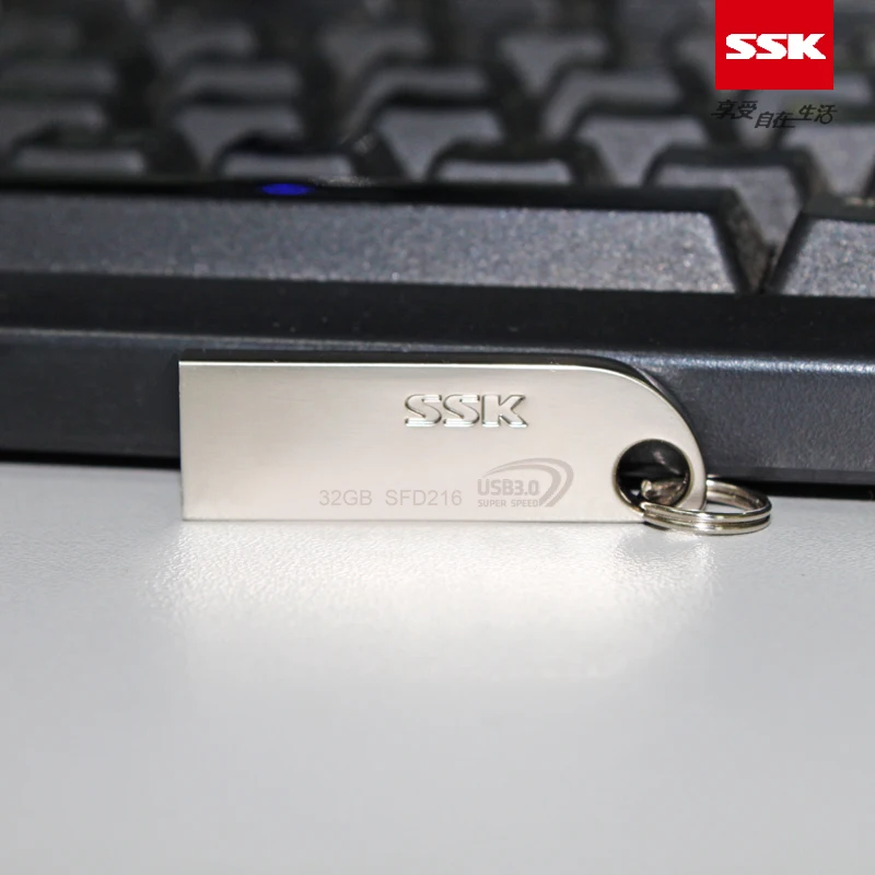 SSK SFD216 USB флеш-накопитель, 64 ГБ металлическая флешка, высокоскоростная USB карта памяти, 32 ГБ флеш-накопитель, реальная емкость 16 Гб USB 3,0