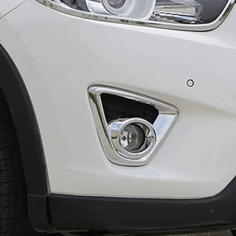 Для Mazda CX-5 CX5 2013 ABS хромированные аксессуары для автомобиля передние противотуманные фары украшение автомобиля противотуманная фара рамка накладка 2 шт