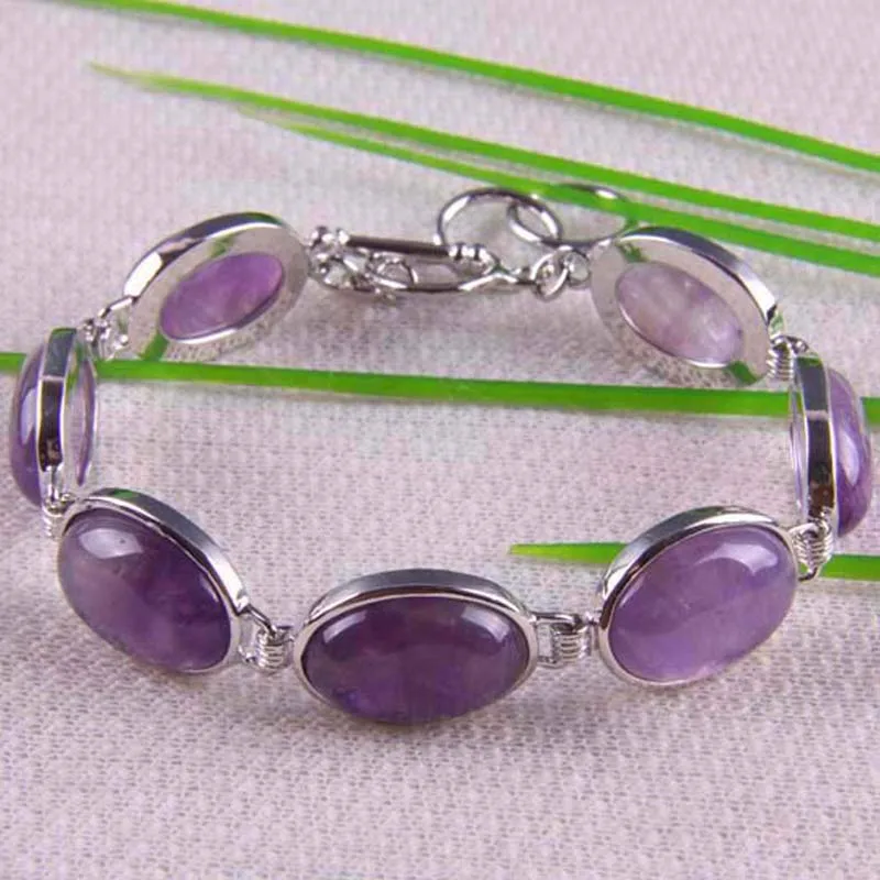 Natural Stone GEM Beads Bracelet Bangle 8 Inch Jewelry G047-G057