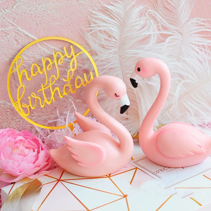 HUIRAN Hawaii Party Decorations Pink Flamingo Decoration Summer Tropical Hawaiian Party Favors Supplies Luau Aloha Party Decor