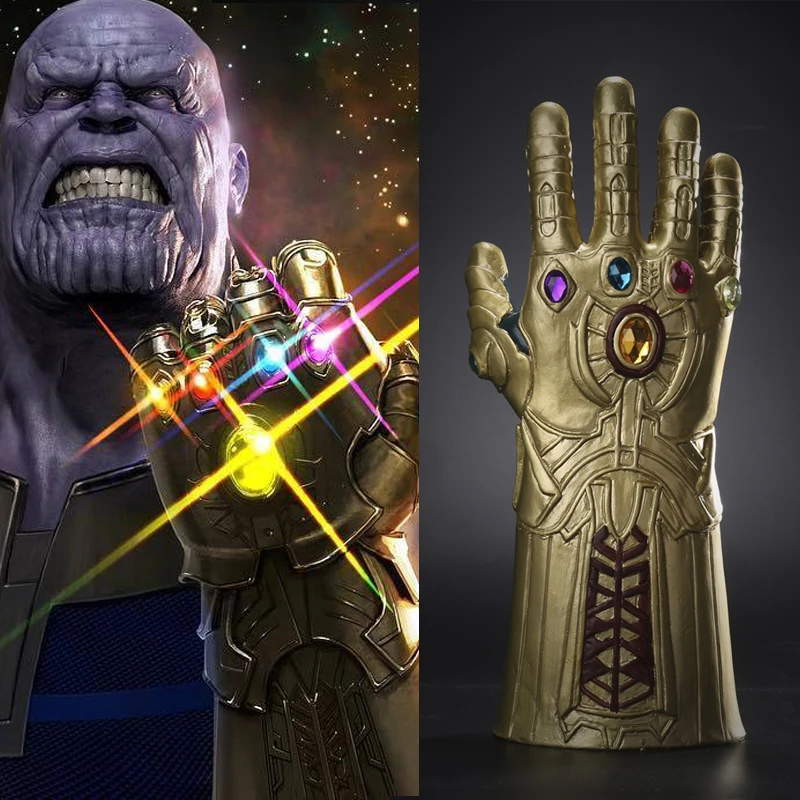 1 pc Die Avengers Thanos Unendlichkeit Gauntlet Cosplay Handschuhe Prop Halloween Harte Latex Avengers Unendlichkeit Krieg Maske Billig