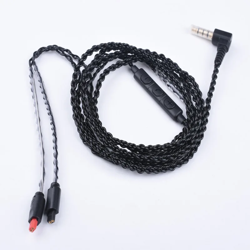 New 4 Cores Cable for Audio-Technica Im50 Im70 Im01 Im02 Im03 Im04 Headset Earphone Line with Heat Shrink Tube IPhone Xiaomi | Электроника