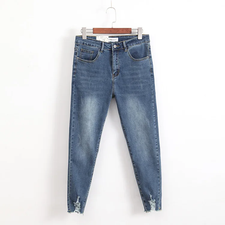 D6 Spring Casual Jeans Plus Size Women Clothing Fashion Slim High Waist