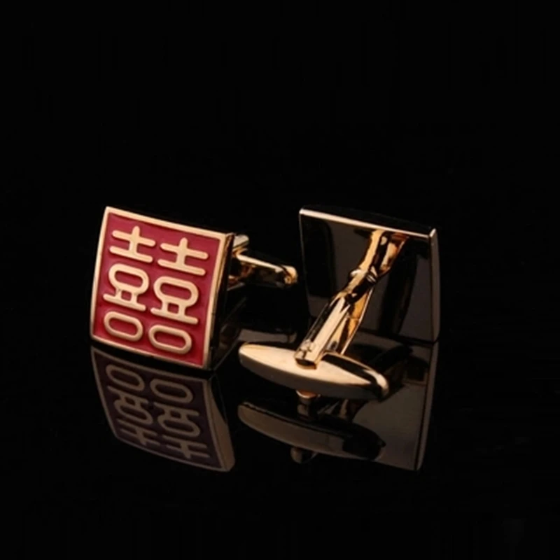 Fashion-Double-happiness-cufflinks-for-Mens-jewelry-shirt-Cuff-link-Button-High-Quality-Luxury-Wedding-Groom (1)