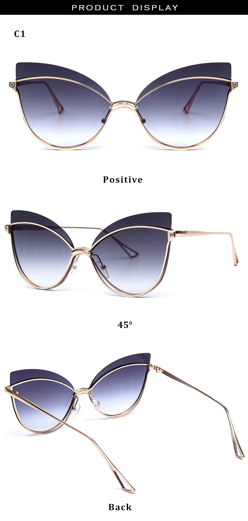 Новинка, кошачий глаз, солнцезащитные очки для женщин и мужчин, индивидуальная роскошь,, модные, Бабочка, кошачий глаз, женские очки, оттенки, UV400, винтажные очки