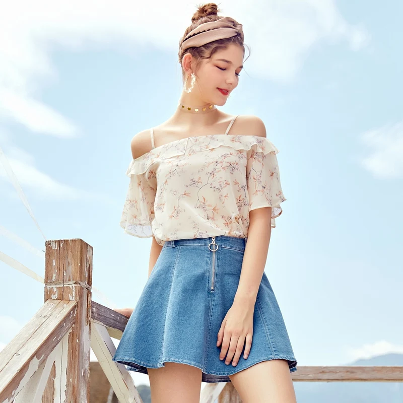 SEMIR женская блузка с коротким рукавом леопардовая блуза вырезом лодочка вечерние