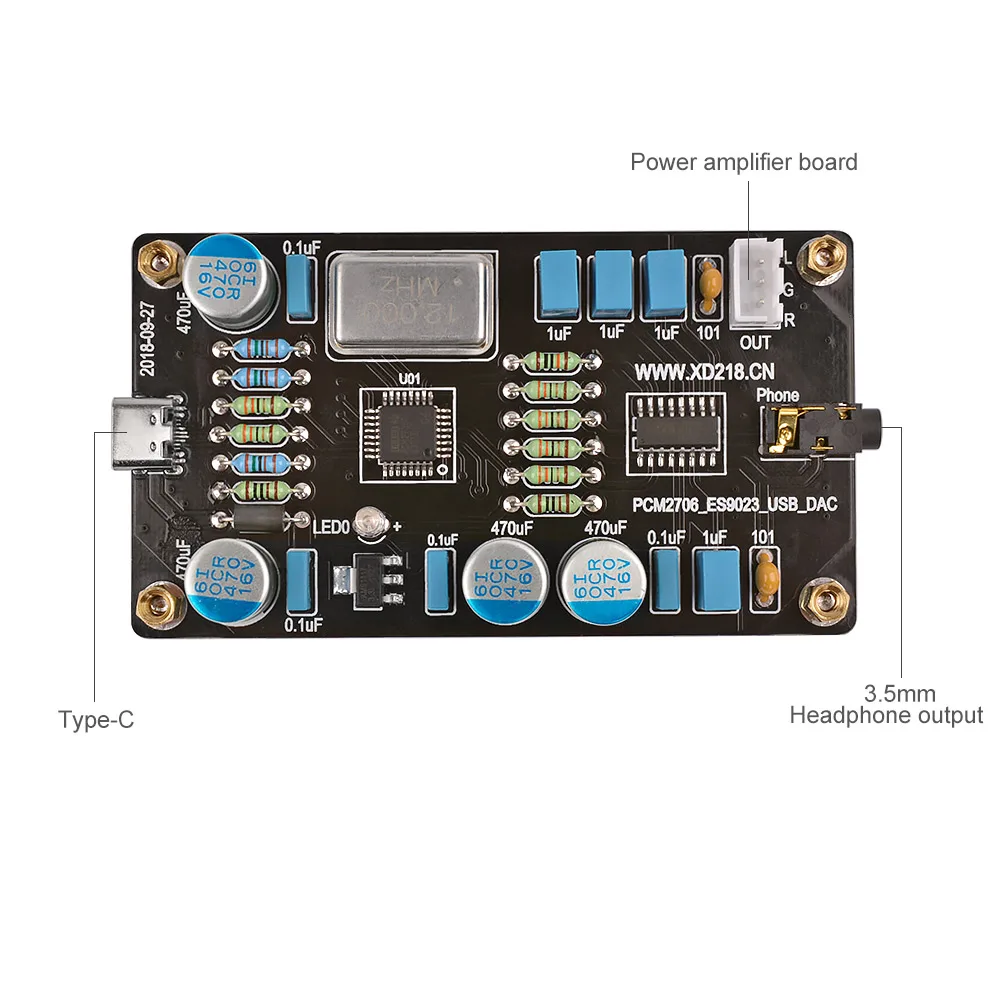 AIYIMA PCM2706 ES9023 USB аудио DAC звуковая карта декодер плата Hi-Fi нулевой шум ies декодирование