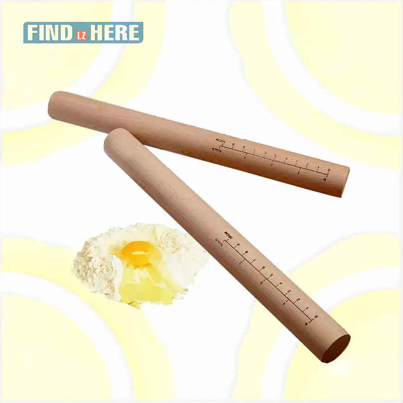 

Wooden Rolling Pins with Measurements Solid Rolling Pin 24cm & 29cm size Rolling Dough to make pasta, pastries, pizzas Tool