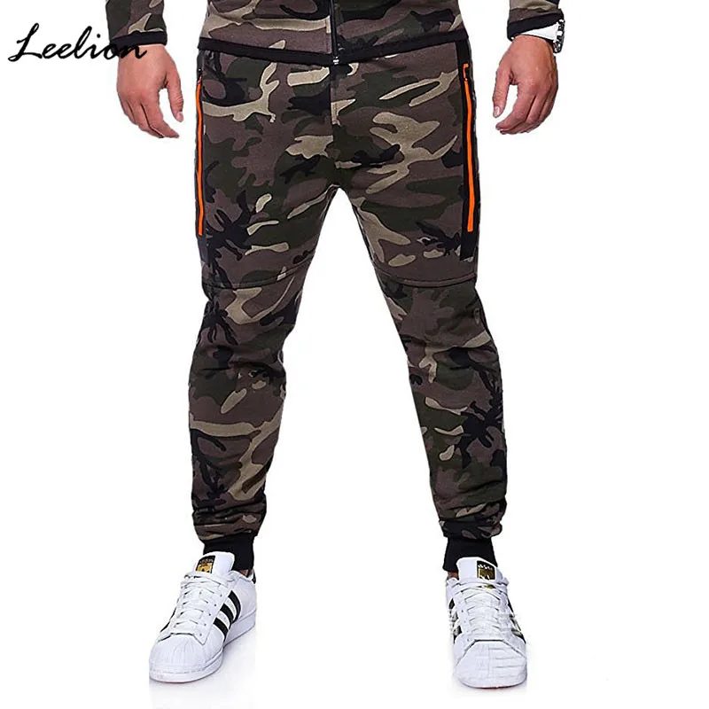 

IceLion 2019 New Fashion Camouflage Pants Men Sweatpants Solid Elasticity Mens Joggers Pants Fitness Casual Pencil Trousers Man