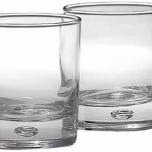 Старомодный стакан для виски es, прозрачная Тяжелая основа с воздушным пузырьковым дизайном в стекле, 10 унций