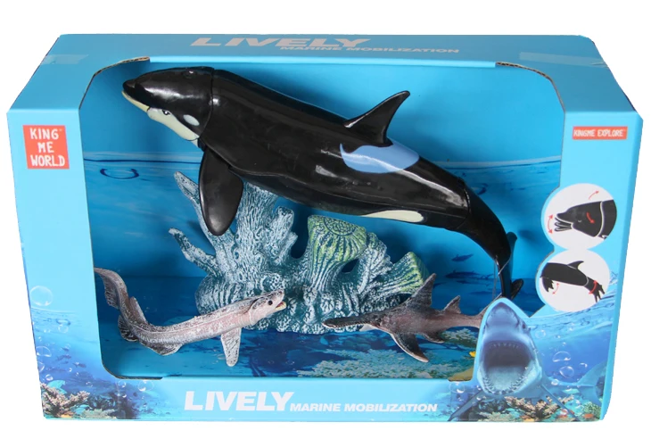 Морские животные игрушка модель подвижных суставов хорошее качество большой кит Акула Осьминог дельфины кальмары коралловые животные