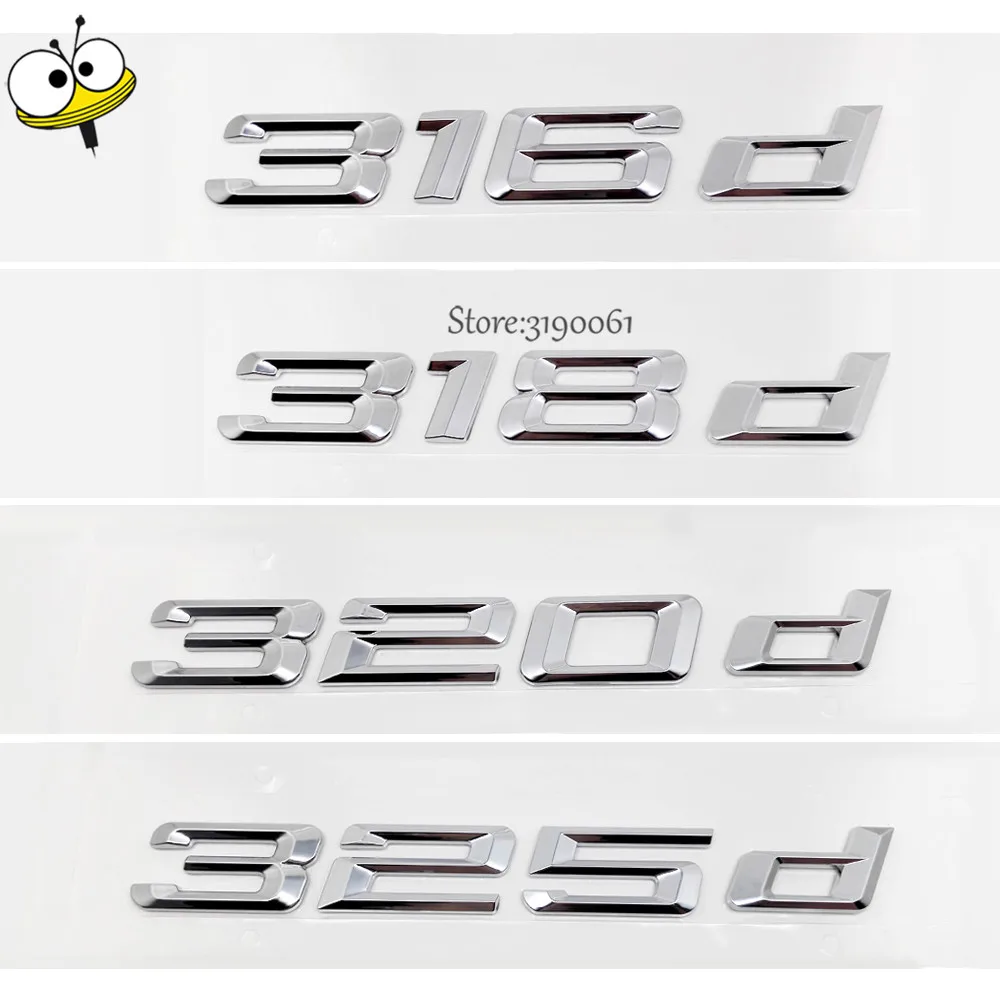 

Car-styling Metal DIY For BMW Rear Sticker Auto Car Sticker Decal Badge Emblem For BMW 3 Series 316 318 316d 318d 320d 325d GT