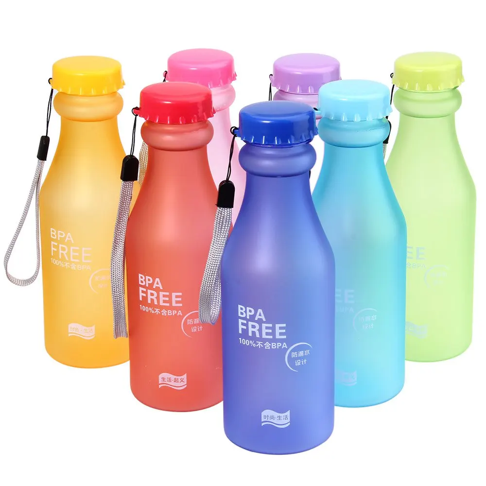 550ML Outdoor Portable Plastic Lemon Cup Pop Juice Bottle Travel Mug