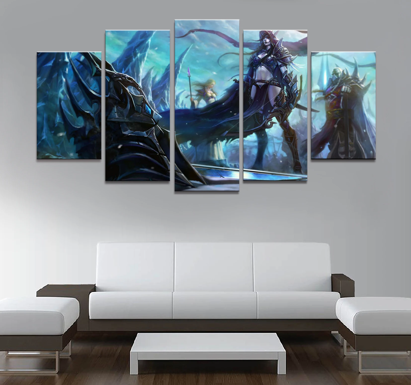  Home Decor Poster HD Pictures Prints Canvas 5 Piece Modular Game WOW Warcraft DOTA 2 Living Room Ar
