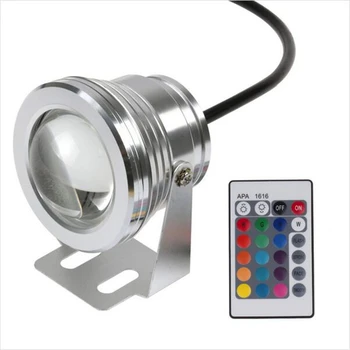 

10W RGB LED Underwater Light Waterproof IP68 Fountain Swimming Pool Lamp 16 Colorful Change With 24Key IR Remote LemonBest
