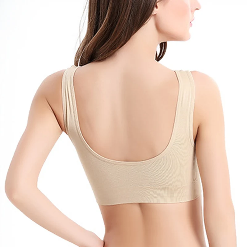 S-3XL plus size Women Seamless Wireless black white sports bra Stretch Running gym tanks Fitness Underwear Comfort Yoga Bra