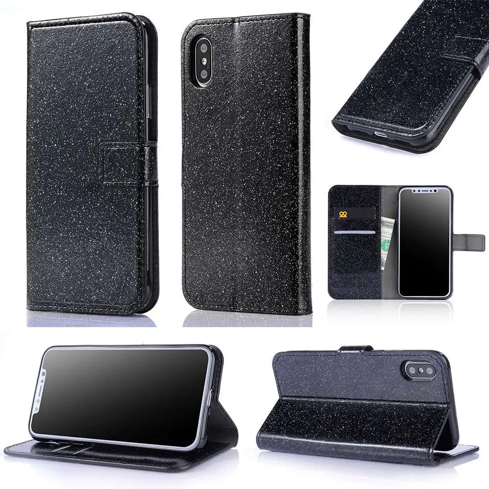 Роскошный кожаный чехол-кошелек для samsung Galaxy A6 A7 A8 A20 A30 A70 A50 Bling Case S7 S8 S10 S10e задняя