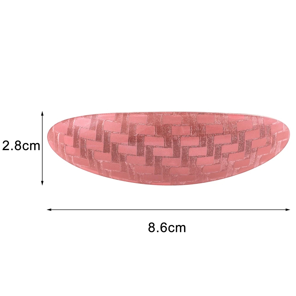 Haimeikang леди новые акриловые овальные заколки для волос для девушек с конским хвостом большие заколки для волос заколки с клетчатым принтом