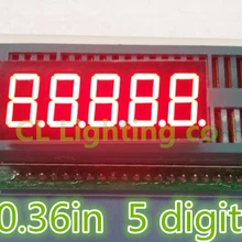 10 шт. 0,3" 0.36in. Красный светодиодный дисплей 7 разрядный сегмент 5bit 5 бит общий анод положительная цифровая трубка