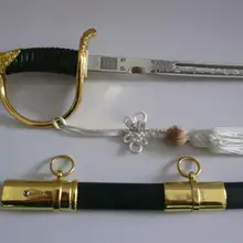 S0105 Миниатюрный золотой CSA кавалерийский меч в стиле CIVIL WAR с подставкой D GUARD 18,6"