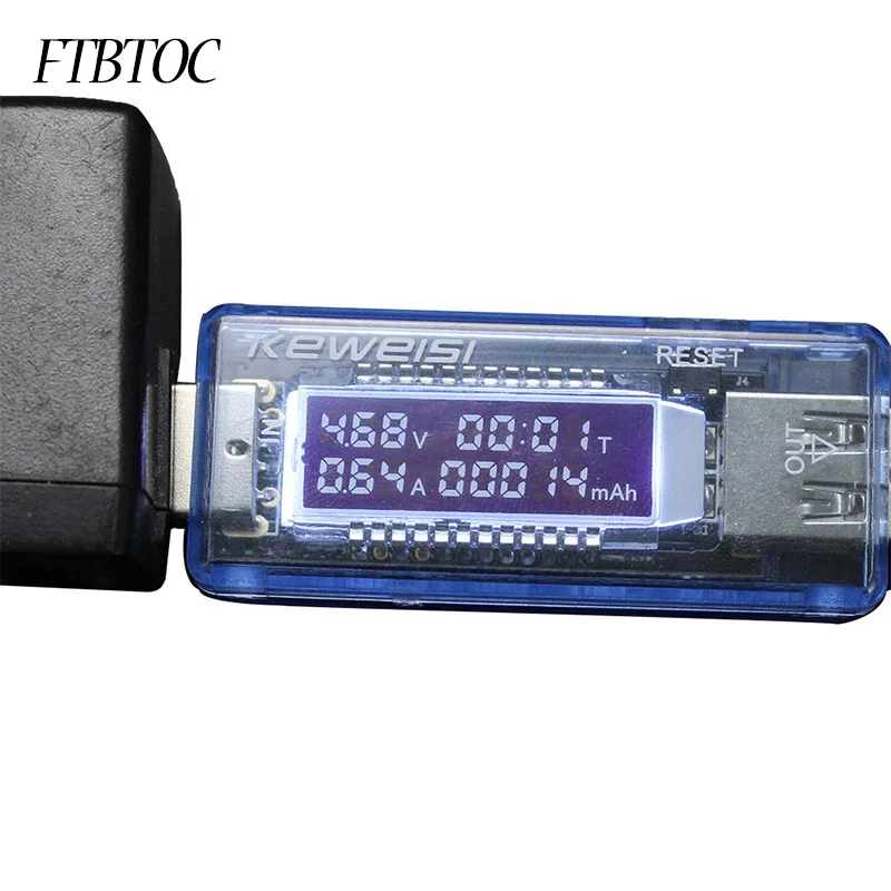 FTBTOC 4 бит детектор электрической мощности USB Емкость тестер напряжения измеритель тока монитор вольтметр Амперметр