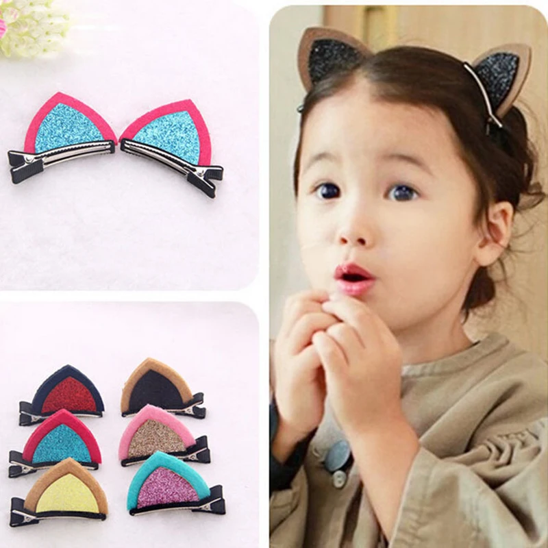 6Pcs Novelty Cute Ears Hairpins Headwear Baby Girl Hair Accessories