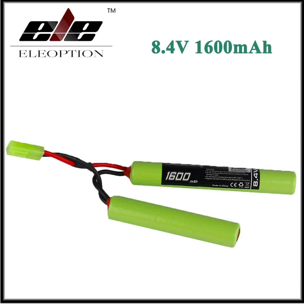 

Eleoption 2/3A 8.4V 1600mAh Ni-MH Butterfly NunChuck Battery Pack with Mini Tamiya Connector for Mini AK Series Airsoft AEG Guns
