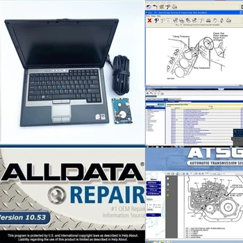 

2019 Auto software alldata mitchell on demand 2015 with ATSG hard disk 1TB installed on D630 4gb laptop for car truck diagnostic