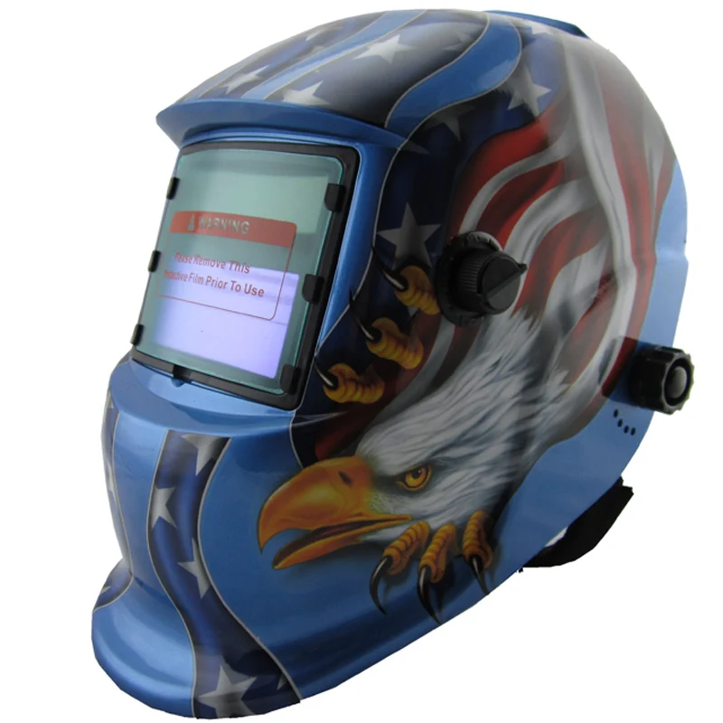 USA flag LI battery solar auto darkening TIG MIG MMA welding mask