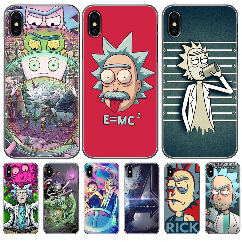 

Phone Case Cover For iPhone 5 5S SE 6 6S Plus 7 8 XS Max X XR marvel Soft TPU Silicone funda Soft TPU Silicone Rick And Morty