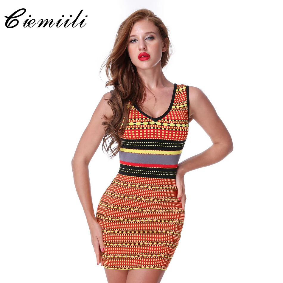 CIEMIILI/2018 летние новые сексуальные бандажные платья женские вечерние облегающие
