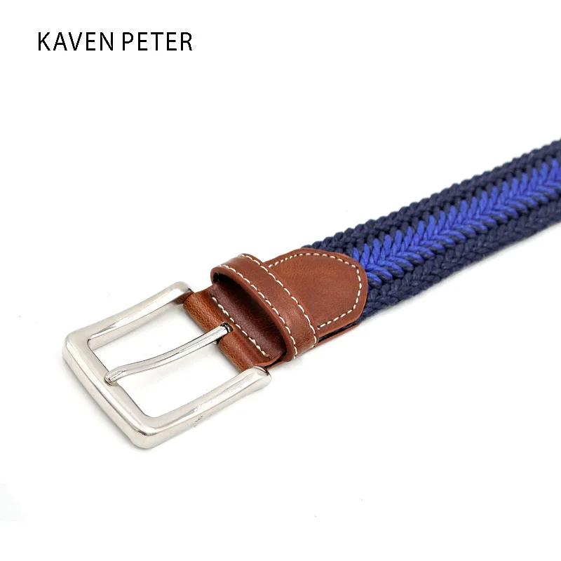  Men Braided Belt Casual Style Fish Bone Pattern Men's Golf Braided Belts With Wax Rope Material Mix
