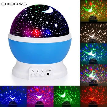 

Stars Starry Sky LED Projector Moon Night Lamp Battery USB Bedroom Party Projection Lamp for Children's Night Light Gifts