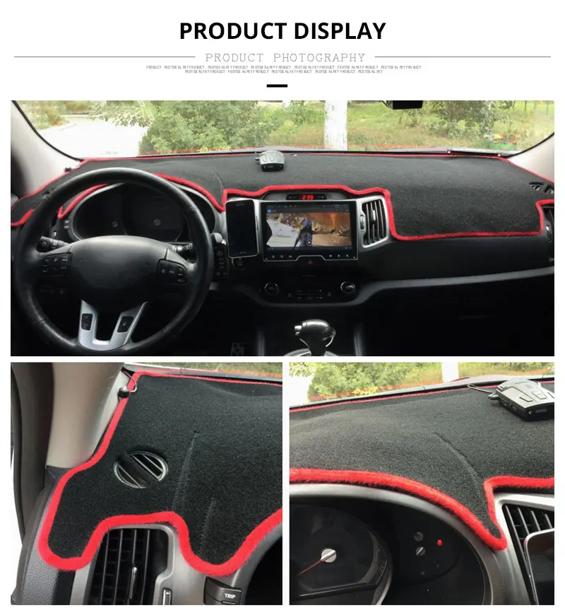 For LHD KIA Sportage 3rd 2015 2014 2013 2012 2011 Car Dashboard Mat Covers Mats Pad Auto Shade Cushion Interior Protector Carpet (17)