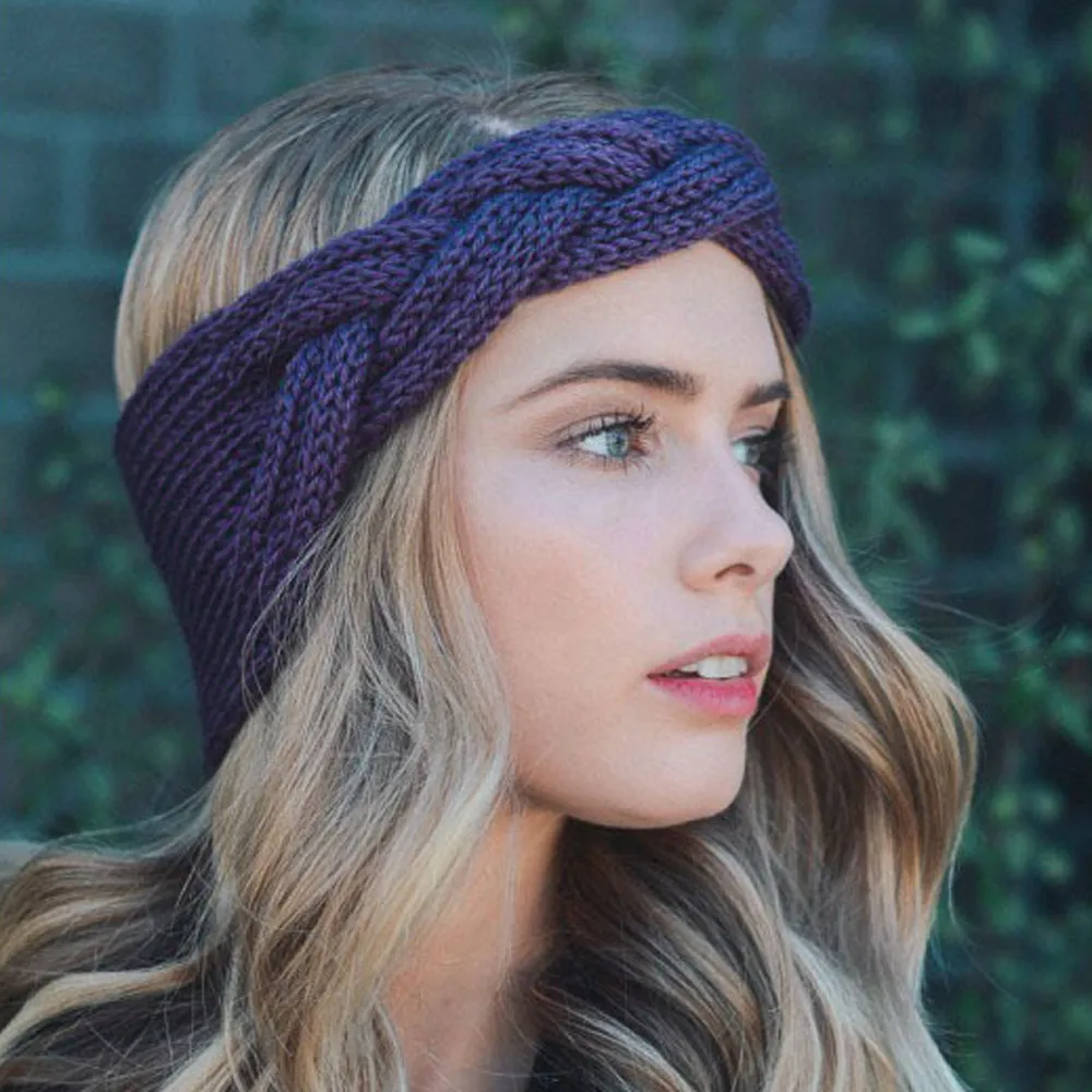

Headband Headwear hair bands for girls Knitted women Headbands Winter Warm Head Wrap Wide Warmer Hairband Accessories