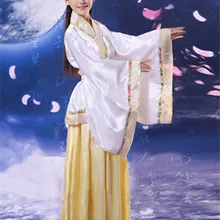 Жёлтое женское платье императрицы династии Тан традиционное ханьфу, косплей женская одежда Китайский древний костюм
