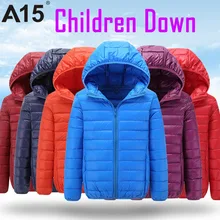NEW Brand Hot High Quality 2016 Winter Child Boy Down Jacket Parka Big Girl Thin Warm Coat 13 14 15 Year Light Hooded Outerwears