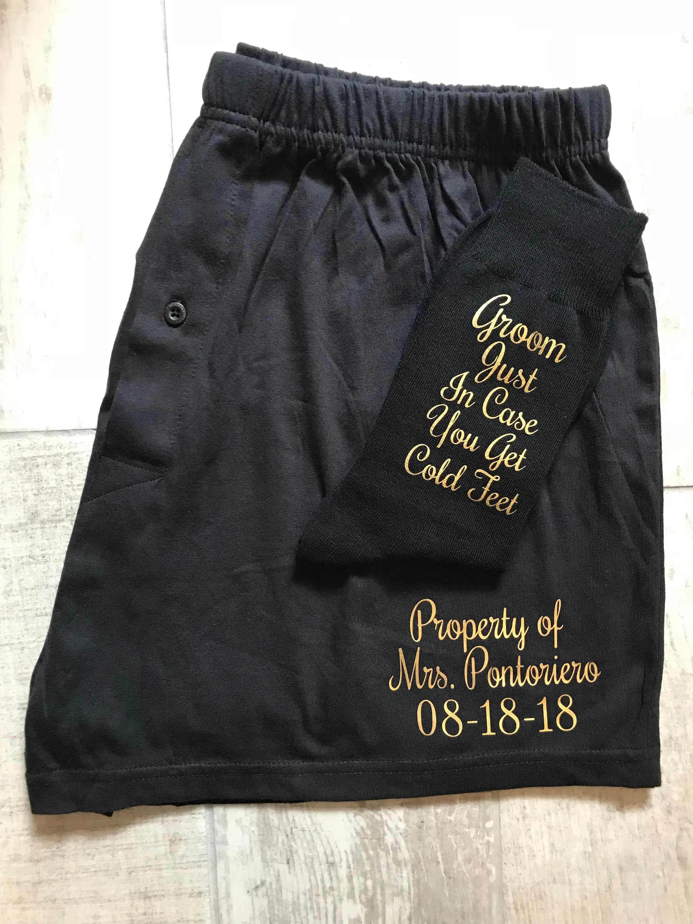 groom slippers set groom socks Groom boxers