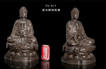 

44CM LARGE Good Buddha statue 2020 family home efficacious Protection- Retro Amitabha Amitayus merciful Buddha bronze statue