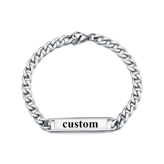 Us 5 39 10 Off Aliexpress Customized Name Id Bracelets Female Male Personalized Gift Stainless Steel Engraved Tag Bracelet Us 5 39 10 Off Aliexpress Customized Name Id Bracelets Female Male Personalized Gift Stainless Steel Engraved Tag Bracelet