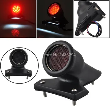 

Black Retro LED Brake Grid Lighting Duck Tail Lighting Bracket Fits For Harley Bobber Chopper Universal