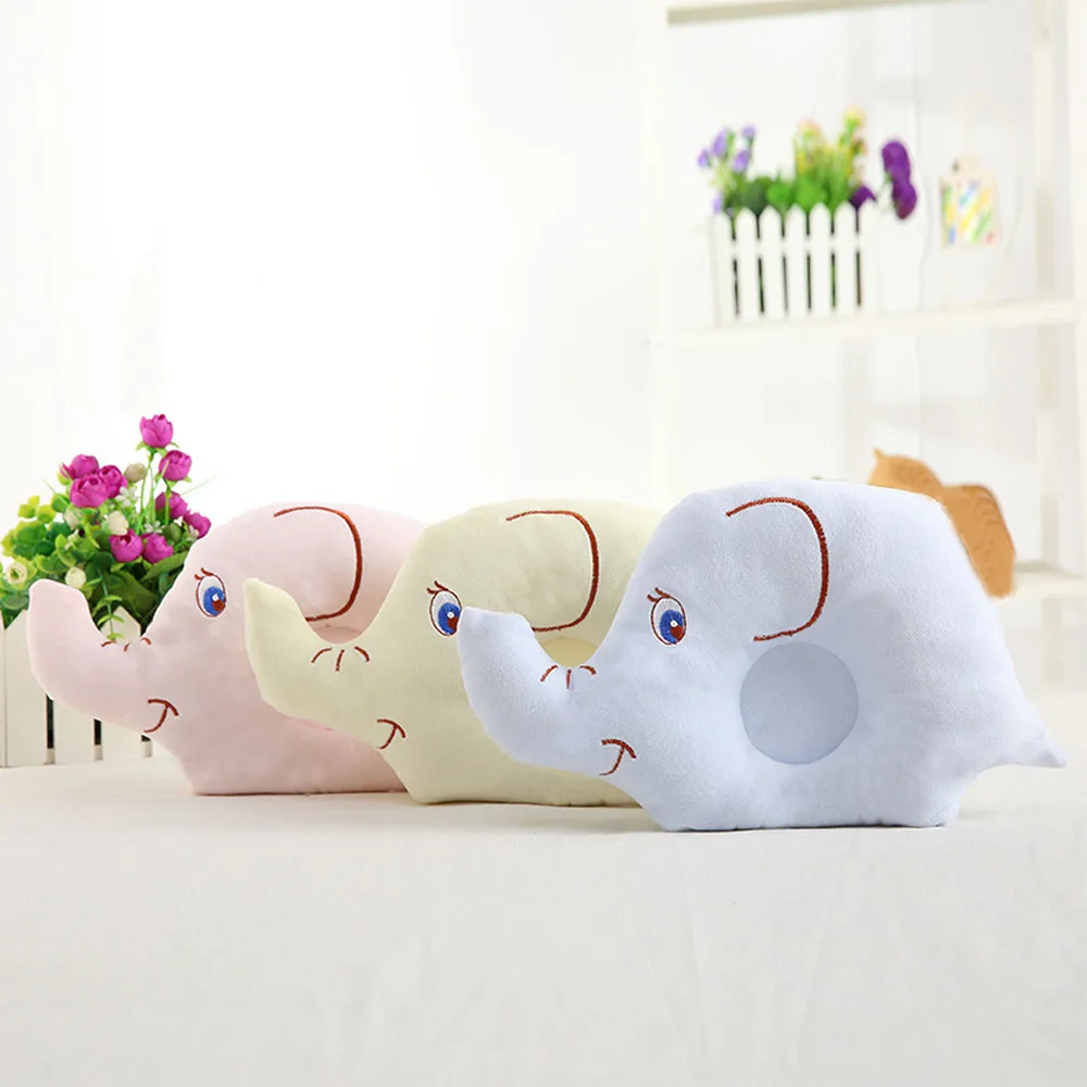 

For 3-24m Newborn Baby Pillow Flat Head Sleeping Positioner Support Cushion Prevent bebe elephant styling pillow baby pillow #j