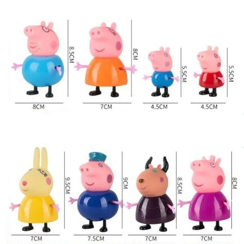 Свинка Пеппа Джордж Peppa папа мама семья Pelucia 25 см Мягкая кукла Плюшевые игрушечные лошадки детей подарки на день рождения