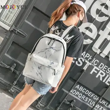 

Teenager Boys Girls Marble Stone Print Backpack Preppy Style Rucksack Canvas Shoulder School Backpack Mochila Feminina
