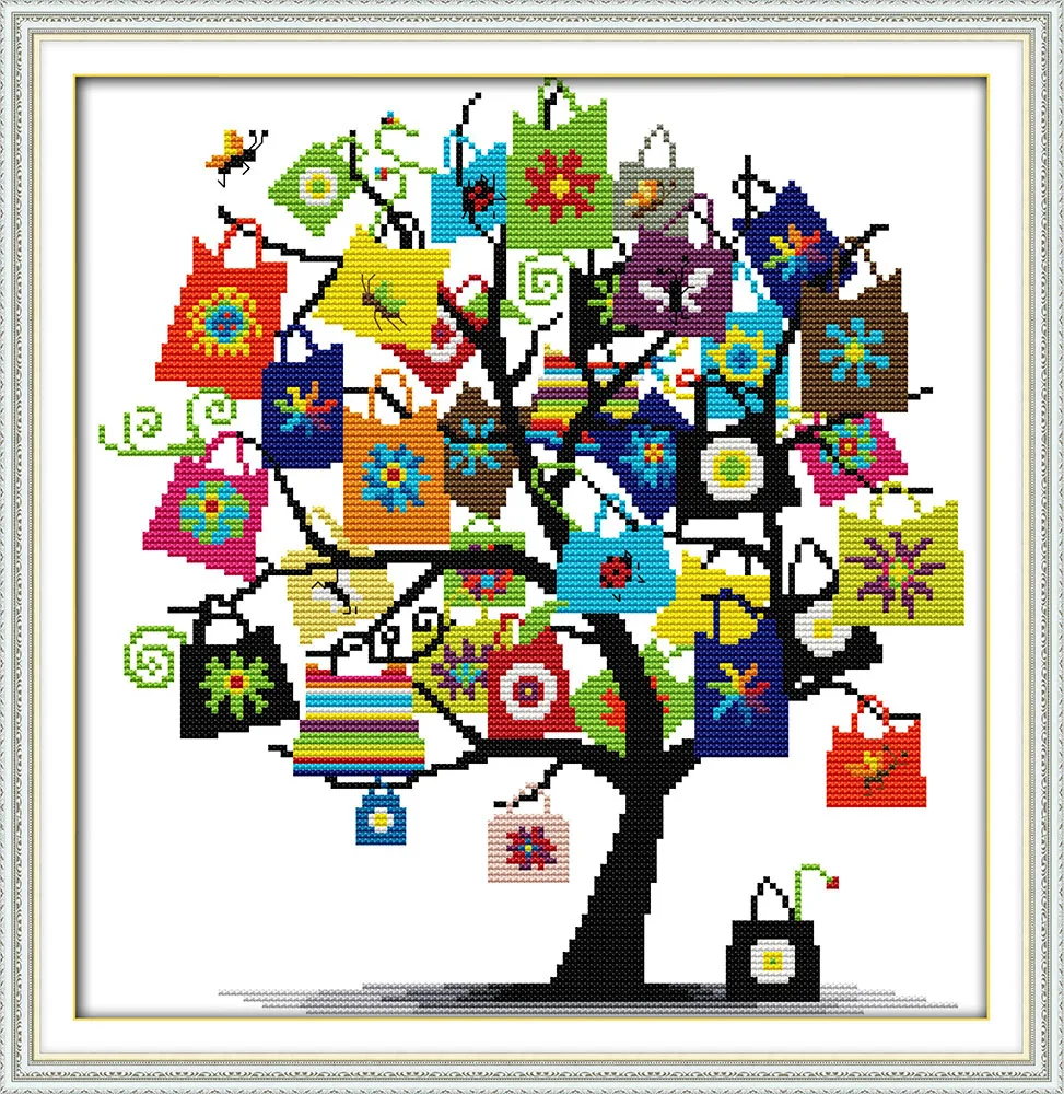 

Gifts, counted printed on fabric DMC 14CT 11CT Cross Stitch kits,embroidery needlework Sets Home Decor