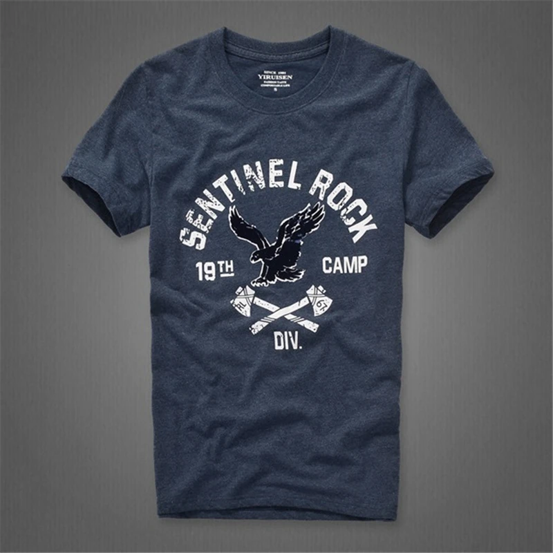 Мужская хлопковая футболка Camiseta с круглым вырезом и надписью|men brand clothing|mens clothingmen