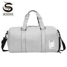 Одежда высшего качества из искусственной кожи Водонепроницаемый дорожная сумка Для мужчин/Для женщин Чемодан сумки черный дорожная обувь карман вещевой мешок сумки выходные сумка